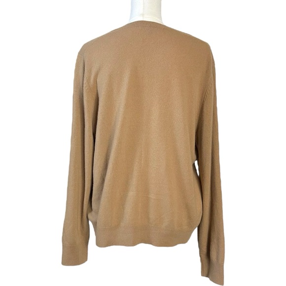 Quince 100% Cashmere Crewneck Sweater Natural Tan Neutral Brown XL Fall Winter - Picture 5 of 8